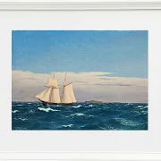 Meereslandschaft mit der Insel Hjelm - 1827