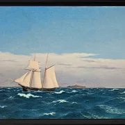 Meereslandschaft mit der Insel Hjelm - 1827