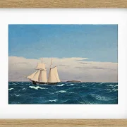 Meereslandschaft mit der Insel Hjelm - 1827