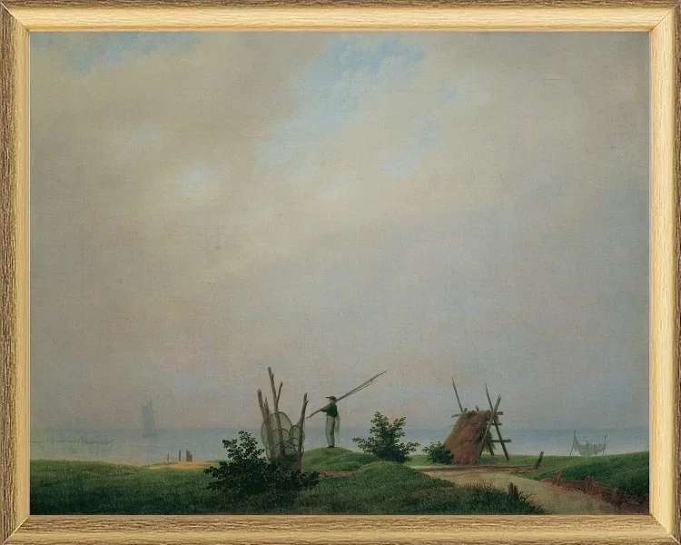 Meeresstrand mit Fischer  - 1807