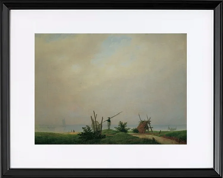 Meeresstrand mit Fischer  - 1807