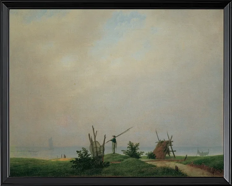 Meeresstrand mit Fischer  - 1807