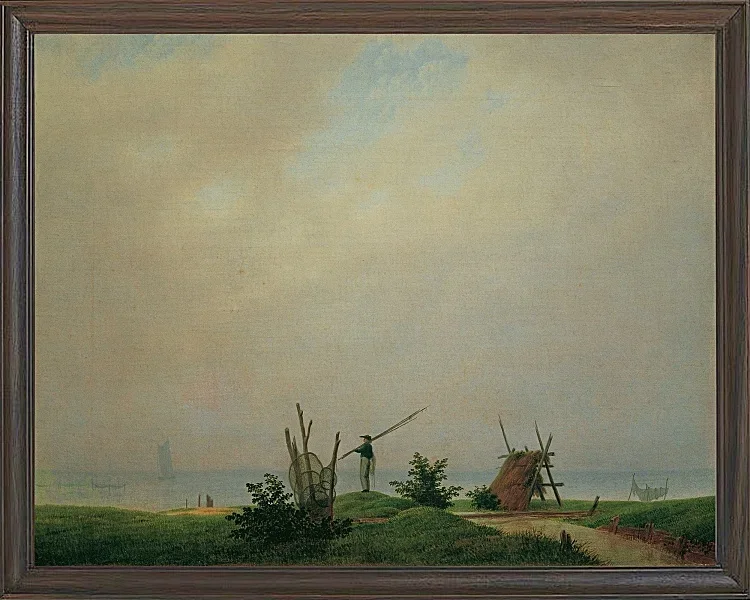 Meeresstrand mit Fischer  - 1807
