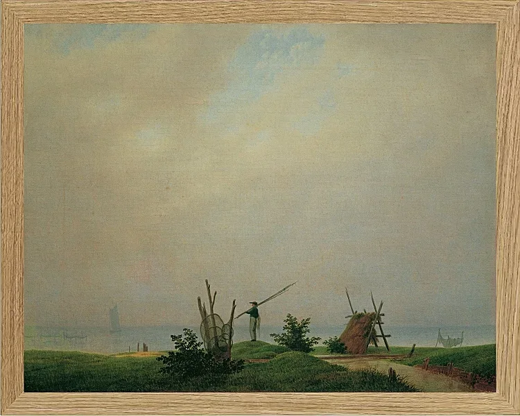 Meeresstrand mit Fischer  - 1807