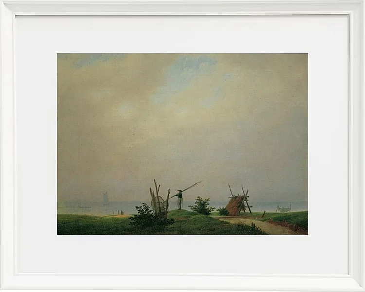 Meeresstrand mit Fischer  - 1807