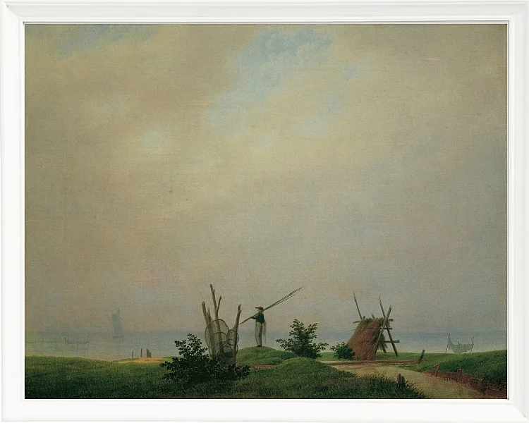 Meeresstrand mit Fischer  - 1807