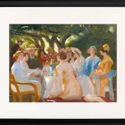 Michael Ancher - Das Schauspieleressen, Skagen 1902 | Giclée Kunstdruck gerahmt