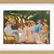 Michael Ancher - Das Schauspieleressen, Skagen 1902 | Giclée Kunstdruck gerahmt