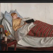 Michael Ancher - Das kranke Mädchen 1882 | Giclée Kunstdruck gerahmt