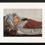 Michael Ancher - Das kranke Mädchen 1882 | Giclée Kunstdruck gerahmt