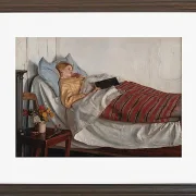 Michael Ancher - Das kranke Mädchen 1882 | Giclée Kunstdruck gerahmt