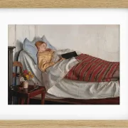 Michael Ancher - Das kranke Mädchen 1882 | Giclée Kunstdruck gerahmt