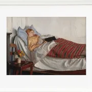 Michael Ancher - Das kranke Mädchen 1882 | Giclée Kunstdruck gerahmt