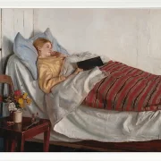 Michael Ancher - Das kranke Mädchen 1882 | Giclée Kunstdruck gerahmt