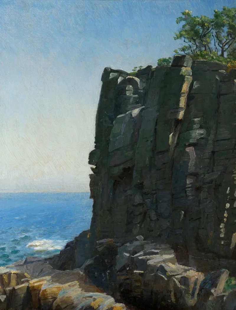 Michael Ancher - Die heiligen Klippen bei Rø 1890 | Giclée Kunstdruck gerahmt