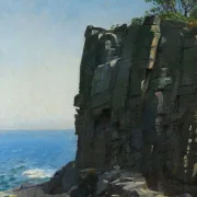 Michael Ancher - Die heiligen Klippen bei Rø 1890 | Giclée Kunstdruck gerahmt