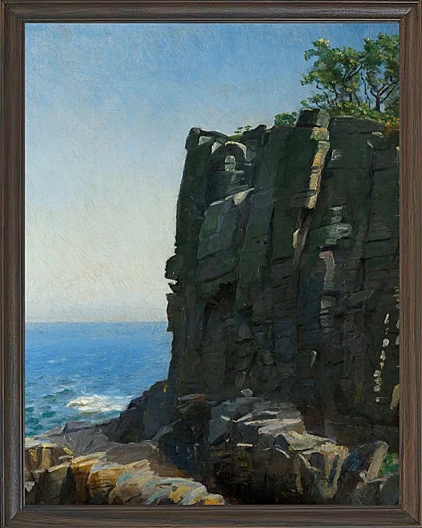 Michael Ancher - Die heiligen Klippen bei Rø 1890 | Giclée Kunstdruck gerahmt