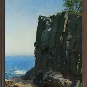Michael Ancher - Die heiligen Klippen bei Rø 1890 | Giclée Kunstdruck gerahmt