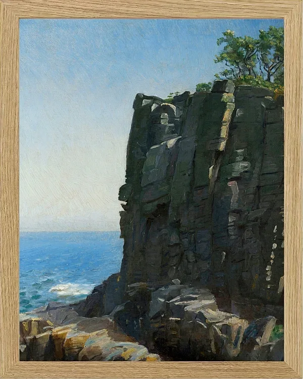 Michael Ancher - Die heiligen Klippen bei Rø 1890 | Giclée Kunstdruck gerahmt