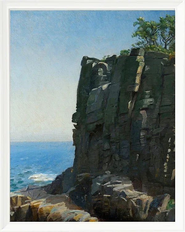 Michael Ancher - Die heiligen Klippen bei Rø 1890 | Giclée Kunstdruck gerahmt