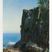 Michael Ancher - Die heiligen Klippen bei Rø 1890 | Giclée Kunstdruck gerahmt