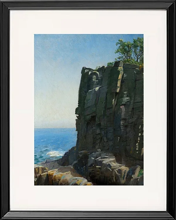 Michael Ancher - Die heiligen Klippen bei Rø 1890 | Giclée Kunstdruck gerahmt