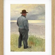 Michael Ancher - Fischer blickt aufs Meer 1917 | Giclée Kunstdruck gerahmt