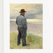 Michael Ancher - Fischer blickt aufs Meer 1917 | Giclée Kunstdruck gerahmt