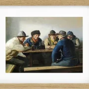 Michael Ancher - In einem Gasthaus 1888 | Giclée Kunstdruck gerahmt