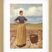 Michael Ancher - Junges Mädchen 1904 | Giclée Kunstdruck gerahmt