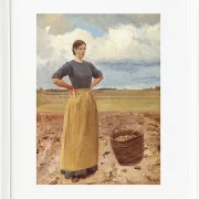 Michael Ancher - Junges Mädchen 1904 | Giclée Kunstdruck gerahmt
