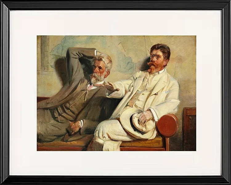 Michael Ancher - Kunstkritiker, Studie 1906 | Giclée Kunstdruck gerahmt