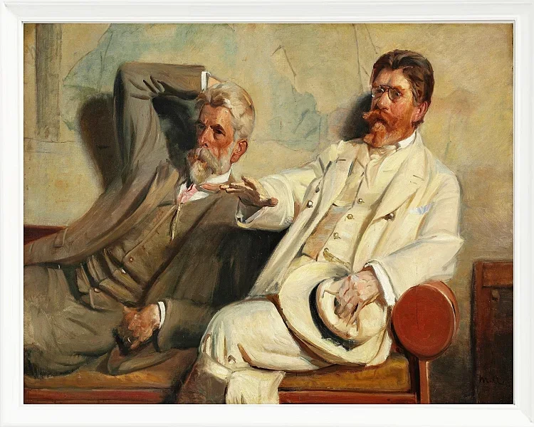 Michael Ancher - Kunstkritiker, Studie 1906 | Giclée Kunstdruck gerahmt