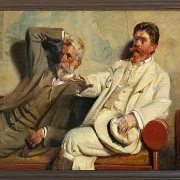Michael Ancher - Kunstkritiker, Studie 1906 | Giclée Kunstdruck gerahmt