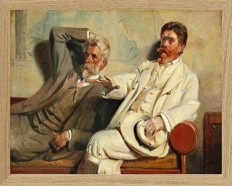 Michael Ancher - Kunstkritiker, Studie 1906 | Giclée Kunstdruck gerahmt