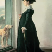 Michael Ancher - Porträt meiner Frau 1884 | Giclée Kunstdruck gerahmt