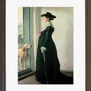 Michael Ancher - Porträt meiner Frau 1884 | Giclée Kunstdruck gerahmt