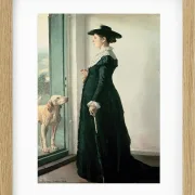 Michael Ancher - Porträt meiner Frau 1884 | Giclée Kunstdruck gerahmt