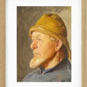 Michael Ancher - Skagen Fisker mit Südwester 1926 | Giclée Kunstdruck gerahmt