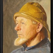 Michael Ancher - Skagen Fisker mit Südwester 1926 | Giclée Kunstdruck gerahmt