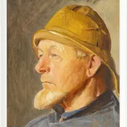 Michael Ancher - Skagen Fisker mit Südwester 1926 | Giclée Kunstdruck gerahmt