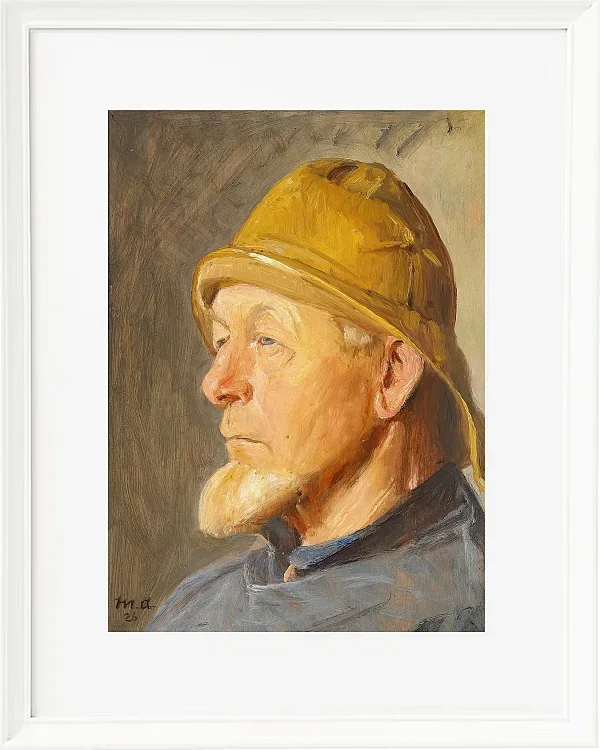 Michael Ancher - Skagen Fisker mit Südwester 1926 | Giclée Kunstdruck gerahmt