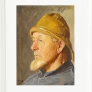 Michael Ancher - Skagen Fisker mit Südwester 1926 | Giclée Kunstdruck gerahmt