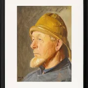 Michael Ancher - Skagen Fisker mit Südwester 1926 | Giclée Kunstdruck gerahmt