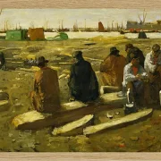 Frokosttid på byggepladsen - 1897