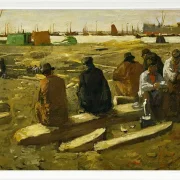 Frokosttid på byggepladsen - 1897