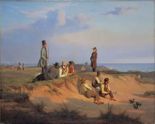 Männer von Skagen an einem Sommerabend bei gutem Wetter - 1848