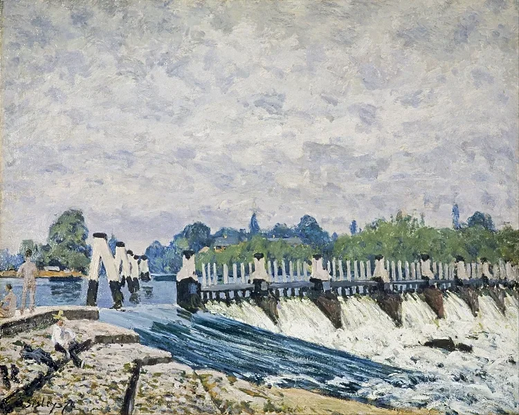 Molesey Weir, Hampton Court – 1874