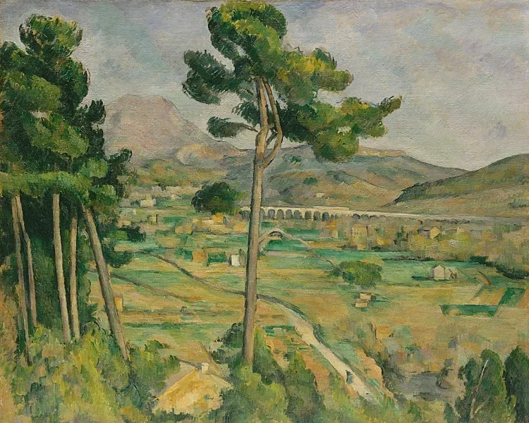 Mount Sainte-Victoire og Viadukten i Arc River Valley - 1882