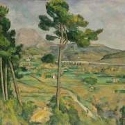 Mount Sainte-Victoire og Viadukten i Arc River Valley - 1882